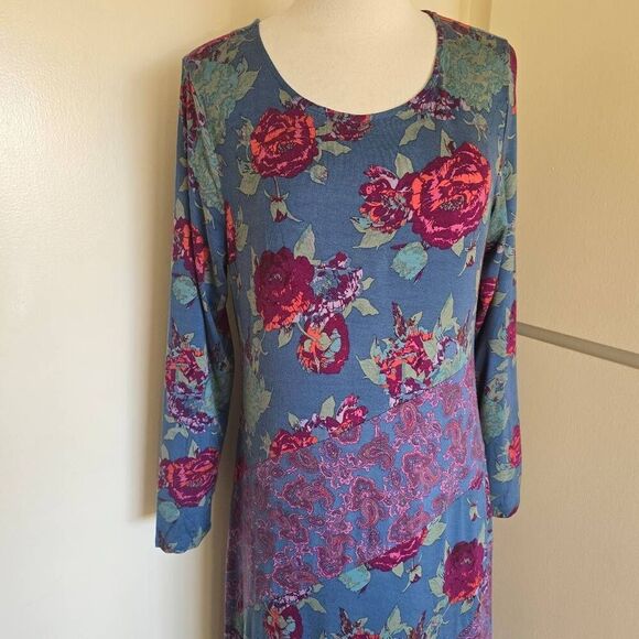 Soft Surroundings Dresses & Skirts - Soft Surroundings A-Line Purple/Blue Maxi Dress, Long Sleeve, EUC, M